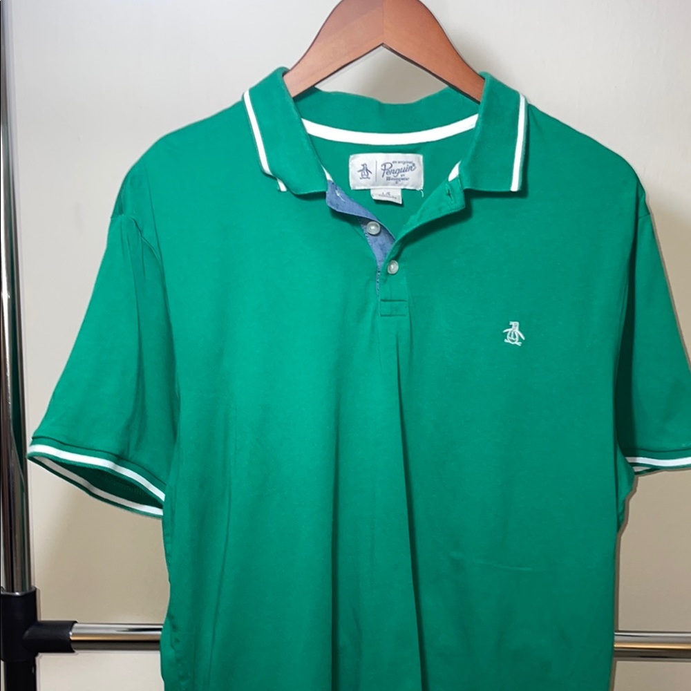Original Penguin Green Polo Shirt Classic Style
